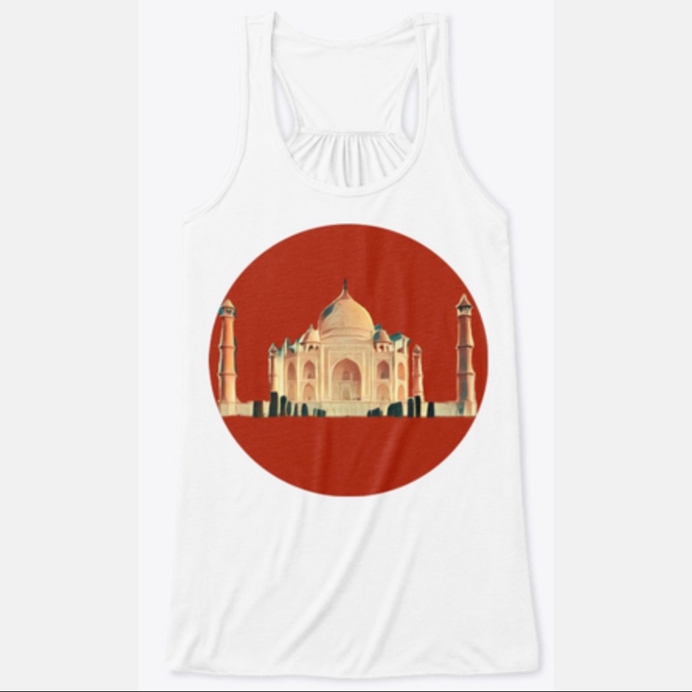 Casual tank top featuring - Taj Mahal
